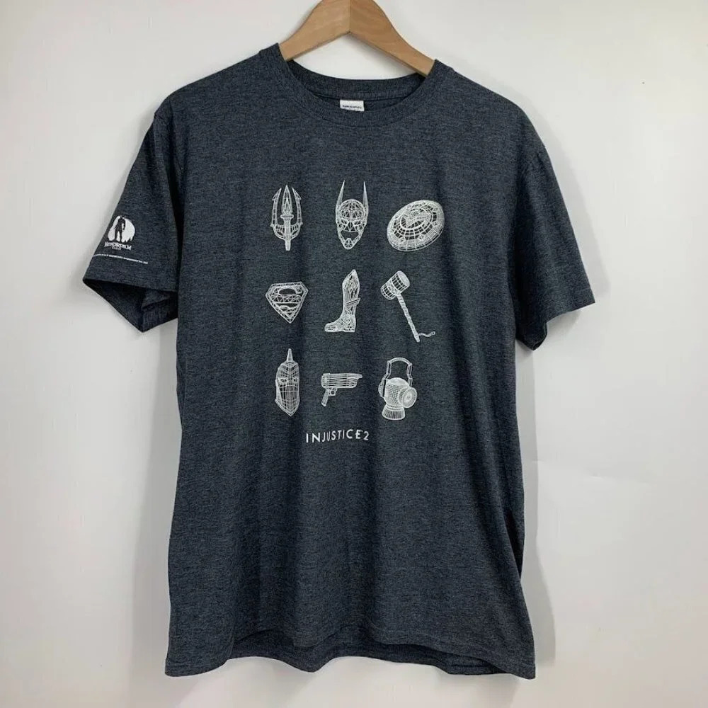 Gildan E3 2016 Gaming Expo DC Injustice 2 Promo Short Sleeve Shirt Size L